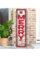 Jardine Associates Miami RedHawks 11x46 Merry Christmas Leaning Sign