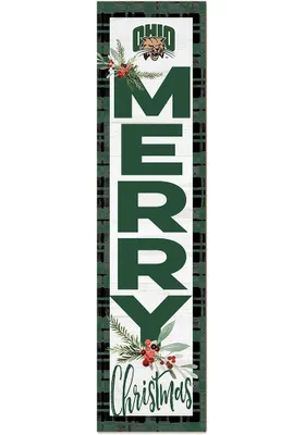 Jardine Associates Ohio Bobcats 11x46 Merry Christmas Leaning Sign