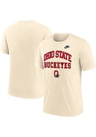 Nike Ohio State Buckeyes Natural Legacy Primary Logo Short Sleeve T Shirt