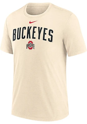 Nike Ohio State Buckeyes Natural Primary Logo Short Sleeve T Shirt