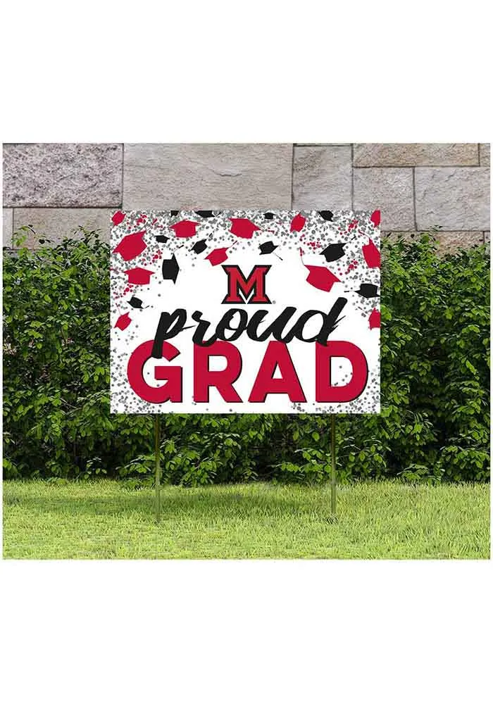 Miami RedHawks 18x24 Confetti Yard Sign