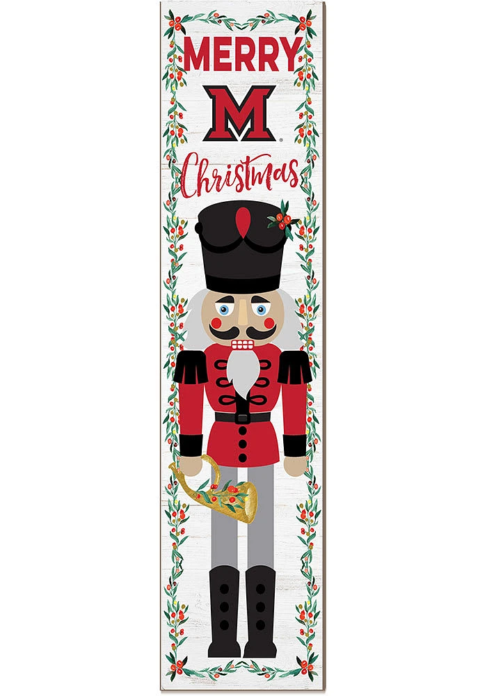 Jardine Associates Miami RedHawks Nutcracker Leaning Sign