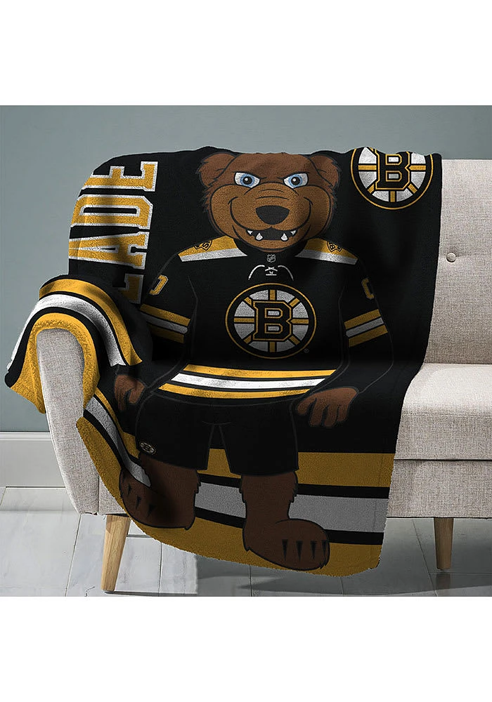 Boston Bruins Blades Raschel Blanket