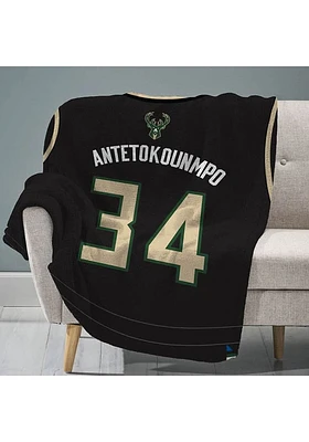Milwaukee Bucks Giannis Antetokounmpo Jersey Raschel Blanket