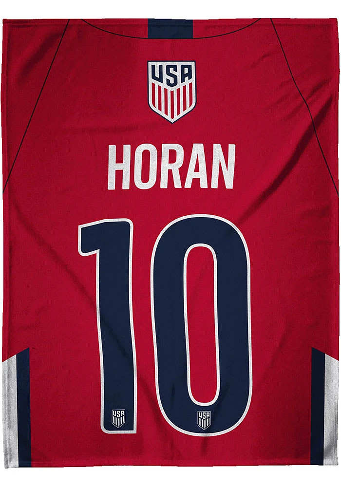 USWNT 60x80 Lindsay Horan Raschel Throw Blanket - Red