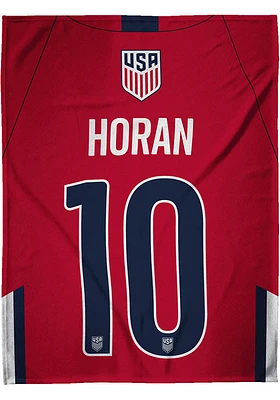 USWNT 60x80 Lindsay Horan Raschel Throw Blanket - Red