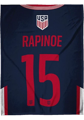 USWNT 60x80 Megan Rapinoe Raschel Throw Blanket - Blue