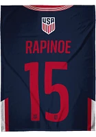 USWNT 60x80 Megan Rapinoe Raschel Throw Blanket - Blue