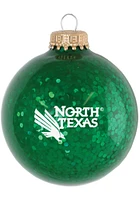 North Texas Mean Green Sparkle Green Logo Ornament