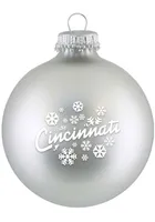 Cincinnati Snowflakes Glass Ball Ornament