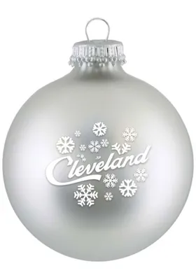 Cleveland Snowflakes Glass Ball Ornament