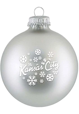 Kansas City Snowflakes Glass Ball Ornament