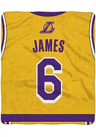 Los Angeles Lakers 60x80 LeBron James Jersey Raschel Blanket