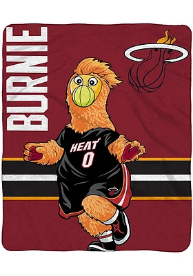 Miami Heat 60x80 Mascot Raschel Throw Blanket - Red