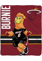Miami Heat 60x80 Mascot Raschel Throw Blanket - Red
