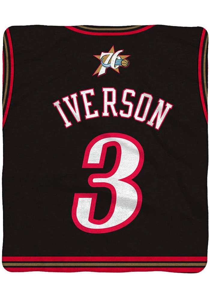 Philadelphia 76ers 60x80 Allen Iverson Jersey Raschel Blanket