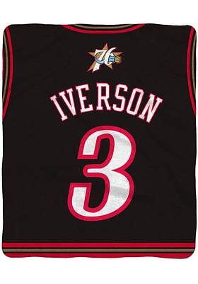 Philadelphia 76ers 60x80 Allen Iverson Jersey Raschel Blanket