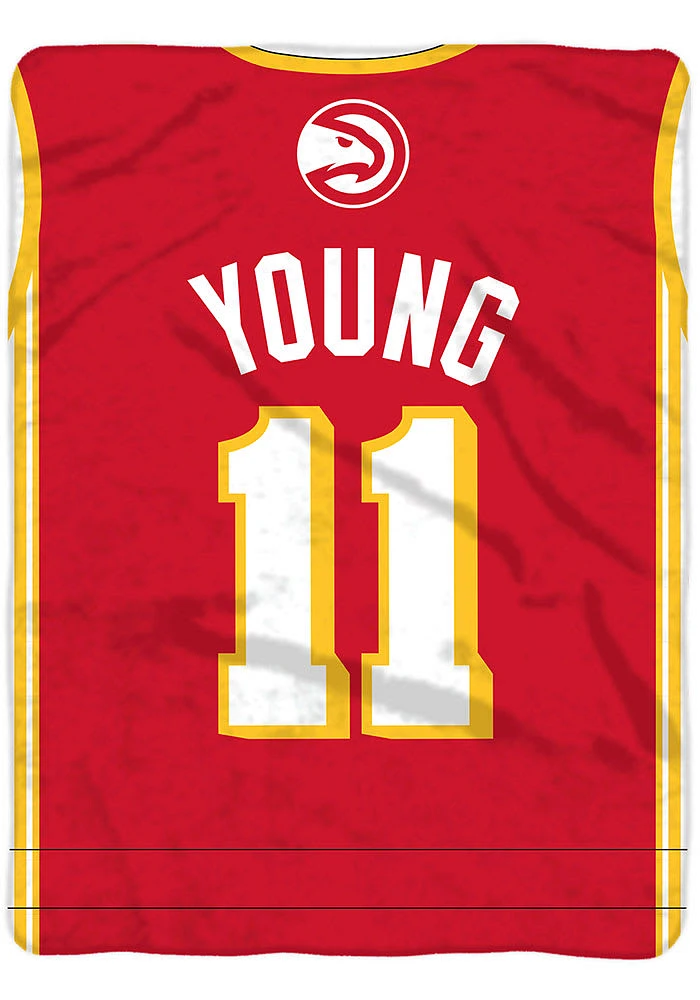 Atlanta Hawks 60x80 Jersey Raschel Throw Blanket - Red
