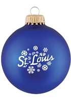 St Louis Snowflakes Blue Glass Ball Ornament - Blue