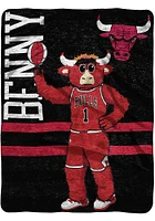 Chicago Bulls Mascot 60x80 Raschel Throw Blanket - Red
