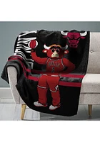Chicago Bulls Mascot 60x80 Raschel Throw Blanket - Red