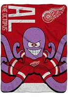 Detroit Red Wings Mascot 60x80 Raschel Throw Blanket - Red