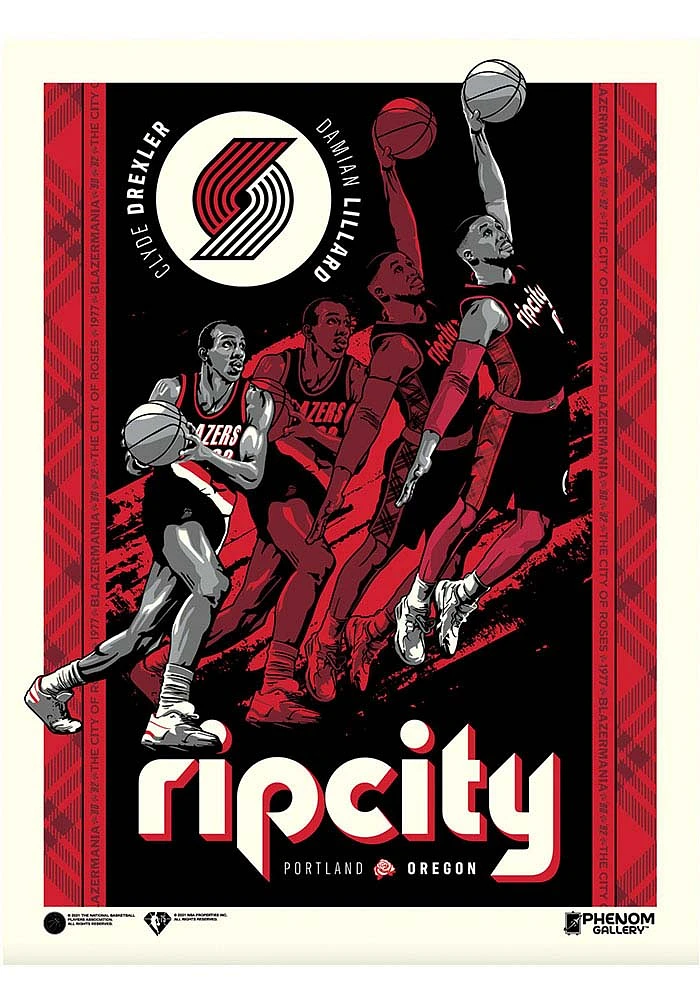 Portland Trail Blazers 18x24 Mixtape Unframed Poster