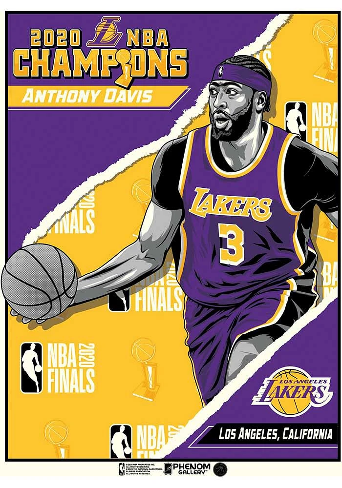 Los Angeles Lakers 18x24 2020 NBA Champions Anthony Davis Unframed Poster