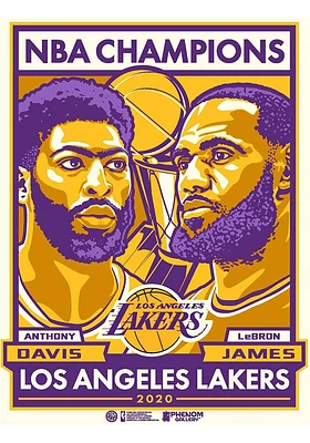 Los Angeles Lakers 18x24 2020 NBA Champions Unframed Poster