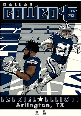 Dallas Cowboys 18x24 Ezekiel Elliott Unframed Poster