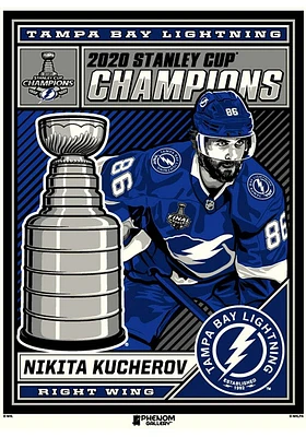 Tampa Bay Lightning 18x24 Nikita Kucherov 2020 Stanley Cup Champions Unframed Poster