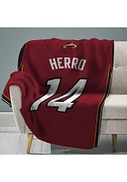 Miami Heat Tyler Herro 60x80 Jersey Raschel Throw Blanket - Red