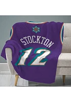Utah Jazz John Stockton 60x80 Jersey Raschel Blanket