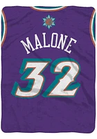 Utah Jazz Karl Malone 60x80 Jersey Raschel Blanket