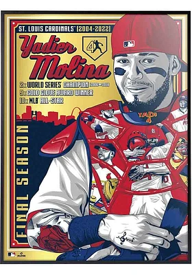 St Louis Cardinals Yadier Molina 18x24 Framed Posters