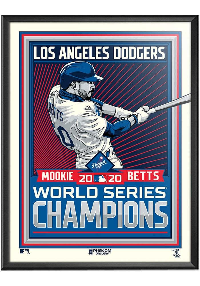 Los Angeles Dodgers Mookie Betts 2020 World Series Champs Deluxe Framed Posters