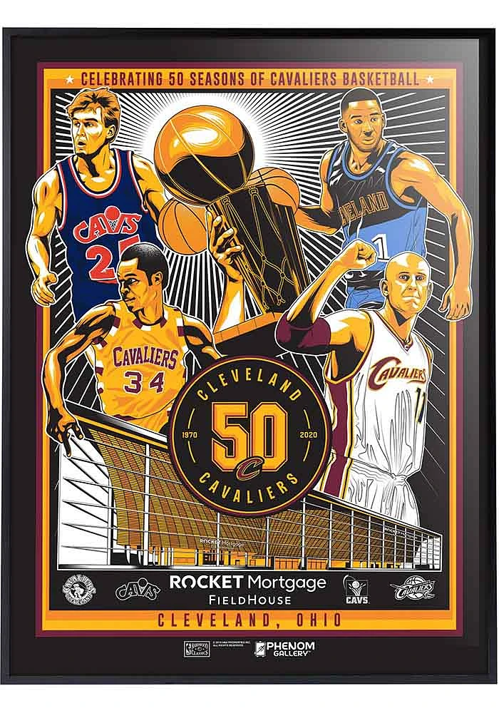Cleveland Cavaliers 50th Anniversary Deluxe Framed Posters
