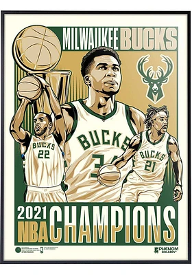 Milwaukee Bucks 2021 NBA Championship Deluxe Framed Posters
