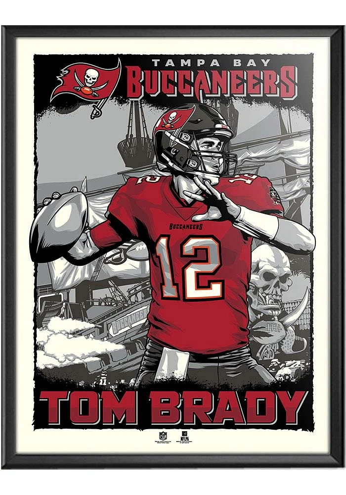 Tampa Bay Buccaneers Tom Brady Deluxe Framed Posters