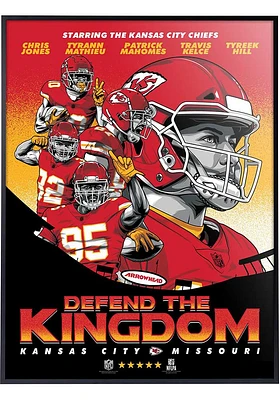 Kansas City Chiefs Defend The Kingdom Deluxe Framed Posters