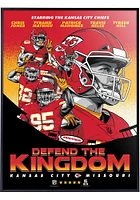 Kansas City Chiefs Defend The Kingdom Deluxe Framed Posters