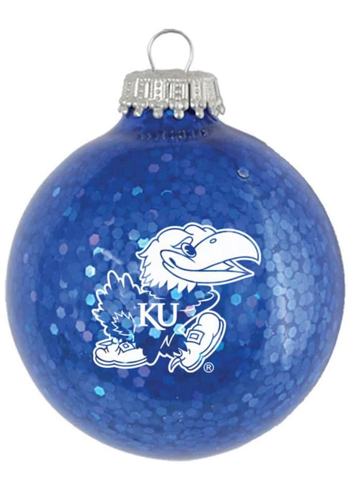 Kansas Jayhawks Sparkle Ornament - Blue
