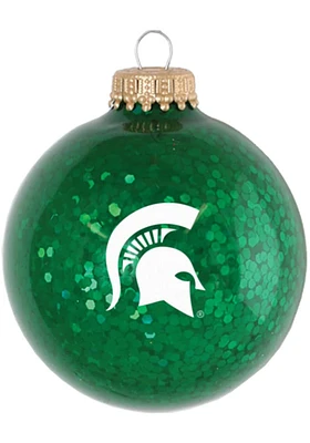 Michigan State Spartans Sparkle Ornament - Green