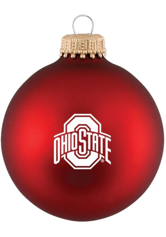 Ohio State Buckeyes Matte Ornament - Red