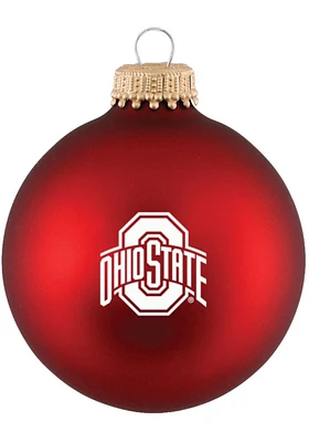 Ohio State Buckeyes Matte Ornament - Red