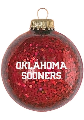 Oklahoma Sooners Sparkle Ornament - Red