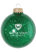 Wayne State Warriors Sparkle Ornament - Green