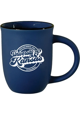 Kansas Jayhawks 14oz Stoneware Davenport Ceramic Mug - Blue