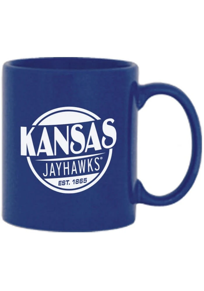 Kansas Jayhawks 11oz Dorchester Ceramic Mug - Blue
