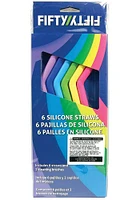 Local Gear 6-Pack Silicon Reusable Straws Style Drinkware Accessories